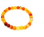 R. M. ékszer Achát fazettált szinezett narancs golyó kari 6mm (058683)