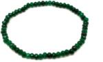R. M. ékszer Ásvány karkötők Achát fazettált szin sötétzöld korong kari 4x3mm (059609)