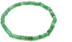 R. M. ékszer Ásvány karkötők Achát fazettált szinezett zöld korong kari 4x3mm (059608)