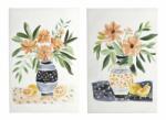 Bizzotto Set 2 tablouri canvas Flowers Ylw 60x3.5x90 cm x2 (0240988)