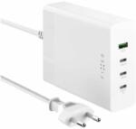FIXED Töltőállomás 3× USB-C és USB kimenettel, PD 3.0 200W támogatás, fehér (FIXCG200-3C1A-WH)