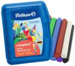 Pelikan Plastilina Pelikan Creaplast 240g, 10 culori asortate, 14 batoane, cutie albastra (606738)