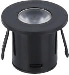 OPTONICA bútorvilágító fekete kerek spot lámpa 1W 230V 60lm 3000K meleg fehér 90° IP20 3296 (3296)