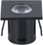 OPTONICA bútorvilágító fekete négyzet spot lámpa 1W 230V 60lm 3000K meleg fehér 90° IP20 3298 (3298)