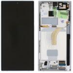 Samsung GH82-27487E Gyári Samsung Galaxy S22 Ultra 5G OLED kijelző érintővel fehér kerettel előlap (GH82-27487E)