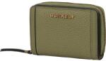BURKELY zöld / erezett kívül cipzáras elöl lehajtós kicsi bőr pénztárca 1000633.41. 72