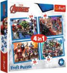  Puzzle Avengers Bosszúállók 4 az 1-ben 35, 48, 54, 70 db-os Trefl (159634) (34386)