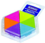 DONAU Öntapadós jegyzettömb DONAU 43x50 mm 6x150 lap háromszög forma vegyes neon színek (U7564001PL-99) - papir-bolt