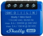 Shelly PLUS 1 Mini GEN3, egy áramkörös WiFi + Bluetooth okosrelé (ALL-REL-PLUSMINI1-R3)