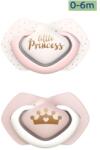 Canpol Babies Canpol babák Szimmetrikus szilikon cumi készlet Könnyű tapintású 0-6m ROYAL BABY - rózsaszín
