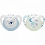 Nuk Pacifier Star Day & Night (0-6m. ) 2 db-os doboz - fiú
