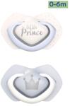 Canpol Babies Canpol babák Szimmetrikus szilikon cumi készlet Könnyű tapintású 0-6m ROYAL BABY - kék