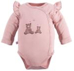 Eevi Hearts&Bears rózsaszín hosszú ujjú nyitott body - 62