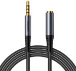 JOYROOM SY-A09 AUX hosszabbító kábel 3, 5 mm-es mini jack csatlakozóból 3, 5 mm-es mini jack csatlakozóba, fonott, 1, 2 m (fekete) (SY-A09) - scom