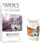 Wolf of Wilderness 12 kg Wolf of Wilderness száraz kutyatáp + Explore the Wide Acres csirke 100 g kutyasnack ingyen! - Adult 'Wild Hills' - kacsa