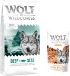 Wolf of Wilderness 12 kg Wolf of Wilderness száraz kutyatáp + Explore the Wide Acres csirke 100 g kutyasnack ingyen! - Adult "Deep Seas" - hering