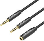 Vention Splitter stereo 2x3, 5 mm (mascul) la 3, 5 mm (femela) Vention BBOBY 30cm (negru) (051106)