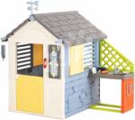 Smoby Házikó meteorológiai állomás konyhával az ablak alatt Négy évszak 4 Seasons Playhouse Smoby szélcsengővel szélmérővel és esőmérővel (SM810231-1M)