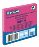 DONAU Blocnotes Donau neon, 76 x 76 mm, roz, 100 de coli