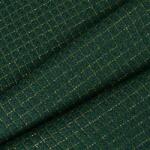 Takoy Material costum cu lurex auriu pe verde