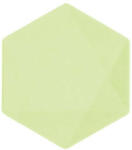 Amscan Zöld Vert Decor hatszögletű lapostányér 6 db-os 15, 8 cm (DPA9918246)