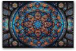  Gyémántszemes festmény - Mandala virággal a közepén Méret: 40x60cm, Keretezés: Keret nélkül (csak a vászon), Gyémántok: Négyzet alakú