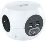 NANOCABLE 3 Plug + 4 USB 1,4 m (10.37.0001)