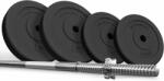 Physionics PHYSIONIC Set de haltere cu greutăți, 120 cm, 20 kg (LAN-20KG)