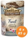 CARNILOVE Cat tasakos Trout with Echinacea - Pisztráng echinaceával 6x85g