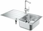 GROHE Set chiuveta inox Grohe K500 45 cm 1 cuva cu picurator si baterie (31573SD1)