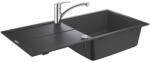 GROHE Set chiuveta compozit Grohe K400 60 cm negru si baterie Via (31884AP0)