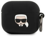 Karl Lagerfeld AirPods 3 Silicone Ikonik tok - fekete (KLACA3SILKHBK)