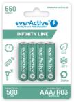 everActive AAA 550 mAh tölthető elem - 4db