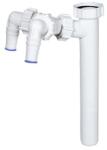 Styron kötőcső 32 mm-es, dupla mosógép csatlakozóval (32 x 265 mm) (STY-513-Y)
