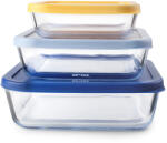 ibili Set 3 caserole Ibili, sticla borosilicata, 610 1170 1940 ml, transparent multicolor (IB-689210)