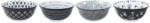 Ibili Set 4 boluri asortate Ibili Armonia, portelan, 15x7 cm, 0.61 l, negru (IB-691901N) Castron