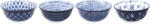 Ibili Set 4 boluri asortate Ibili Armonia, portelan, 15x7 cm, 0.61 l, albastru (IB-691900A) Castron