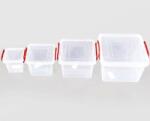 Sterk Plast Set Cutii Alimente Sterk Patrate Maya 0.3l, 0.6l, 1, 5l, 3l (gm49152)