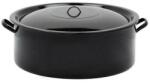  Cratita cu capac emailata, 30 L, 1515/48 , neagra (GM 5685)