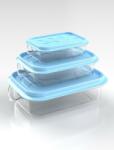 Sterk Plast Set Cutii Alimente Sterk Dreptunghiulare Luna 3 Piese (GM564520)