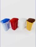  Cos de Rufe cu capac OVAL 45cm X 38cm X 51cm, plastic Sterk, diverse culori (GM1650)