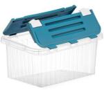  Cutie depozitare 18 L, cu capac incorporat, din plastic TRANSPARENTA (GM105173)