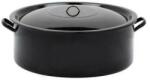  Cratita cu capac emailata, 20 L, 1515/44 , neagra (GM5323)