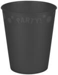 Party Black, Fekete micro prémium műanyag pohár 250 ml