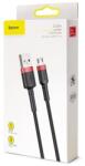 Baseus Cablu de date, Baseus, Tip USB/Micro USB, 3m, Negru/Rosu