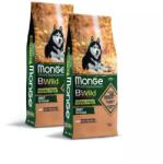 Monge BWild Grain Free Dog Adult - lazac, borsó 2x2, 5kg