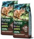 Monge BWild Grain Free Cat Adult - bölény, burgonya, lencse (Nagytestű macskáknak) 2x1, 5kg