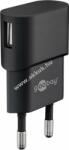 Goobay Essential Charger 5W USB-A hálózati töltő fekete 1x USB-A csatlakozó - Kiárusítás