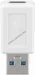 Goobay USB A 3.0 - USB-C adapter, fehér - A készlet erejéig!