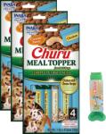 Inaba Foods INABA Dog Meal Topper Csirke sajtos recept 12x14 (56g) + INABA Kanál - Churu csemege tálalókanál